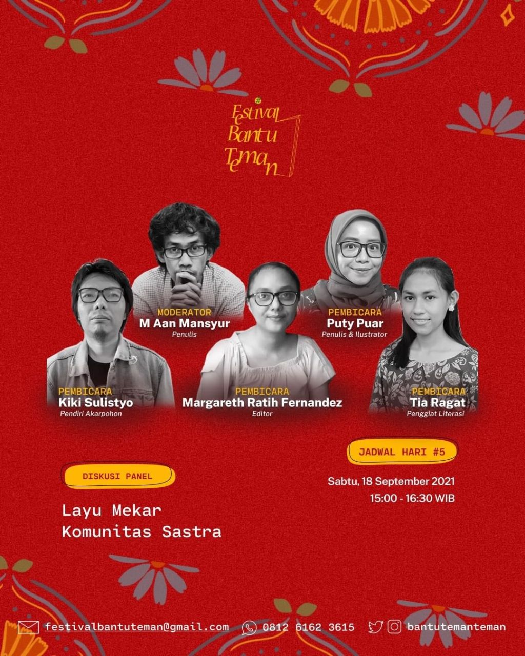 Festival Bantu Teman: Layu Mekar Komunitas&nbsp;Sastra